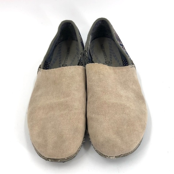 Merrell Canvas Slip On Shoes in Granite Casual Size 6.5 - Picture 2 of 11